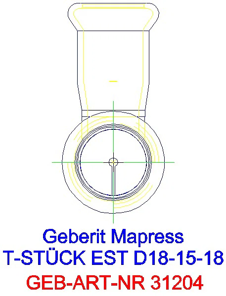 GE Mapress Edelstahl T-Stück reduziert d18-15-18_31204_L