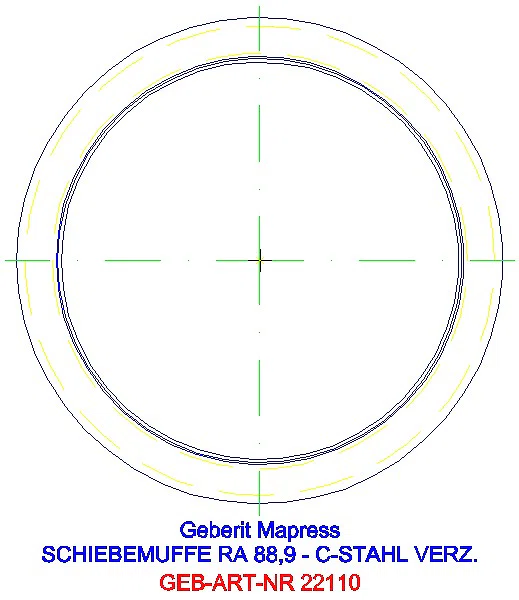 GE Mapress C-Stahl Schiebemuffe d88.9 verzinkt_22110_L