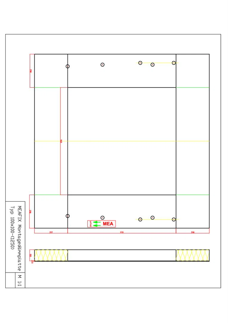 Montagedämmplatte MEAFIX für GFK-Lichtschächte