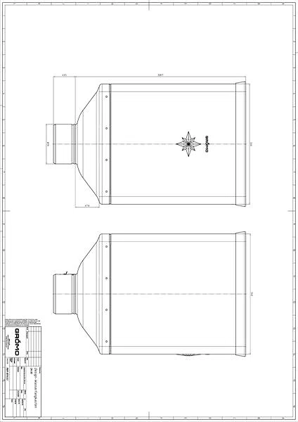 Anthra Zink Design-Wasserfangkasten ø80, 340x240x240, #Art.Nr. 67986