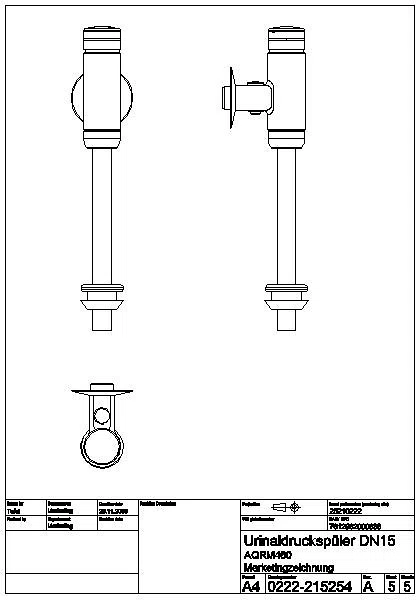 Urinalspüler, AQUALINE, hydr., DN15, Aufputz, AQRM460