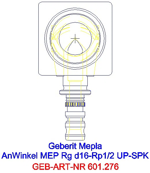 GE Mepla Anschlusswinkel 90Gr für UP-SPK Rg d16-Rp1/2_601.276.00.5_A