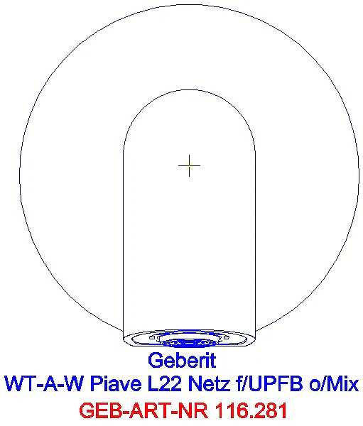 GE Waschtischarmatur Piave, Wandmontage mit UP-Funktion Netz L 22cm o. Mischer_116.281.21.1_A