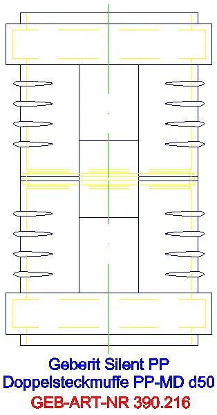 GE Silent-PP Doppelsteckmuffe d50_390.216.14.1_A