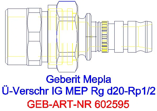 GE Mepla Übergangsverschraubung mit IG Rg d20-Rp1/2_602.595.00.5_A