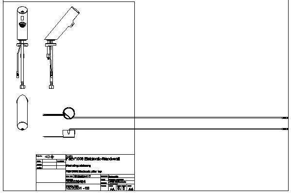 Standventil, F3, elek., o. Mischung, 3l, UP-Netzteil 230 VAC, F3EV1008