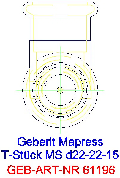 GE Mapress C-Stahl T-Stück reduziert Ms d22-22-15_61196_L