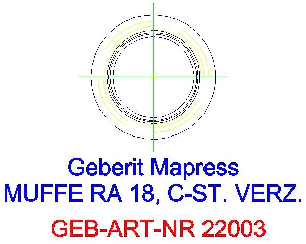 GE Mapress C-Stahl Muffe d18 verzinkt_22003_L