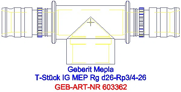 GE Mepla T-Stück mit IG Rg d26-Rp3/4-26_603.362.00.5_A