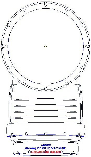 GE Silent-Pro Bogenabzweig 87,5Gr d125/90_393.650.14.1_G