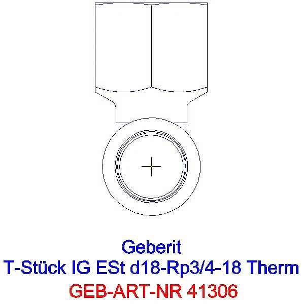 GE Mapress Therm T-Stück mit IG d18-Rp3/4-18_41306_L