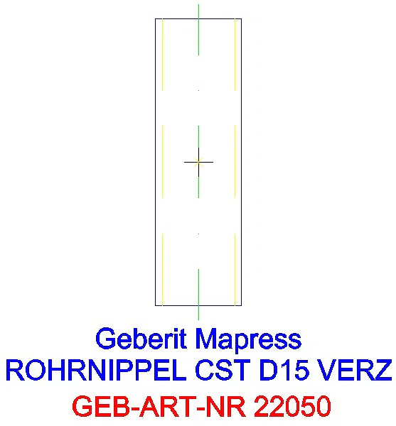 GE Mapress C-Stahl Rohrnippel außen verzinkt d15_22050_G