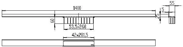 DALLMER Duschrinne CeraWall Select Edelstahl poliert, 1400 mm