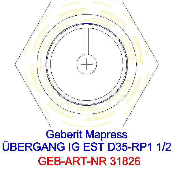GE Mapress Edelstahl Übergang mit IG d35-Rp1 1/2_31826_L