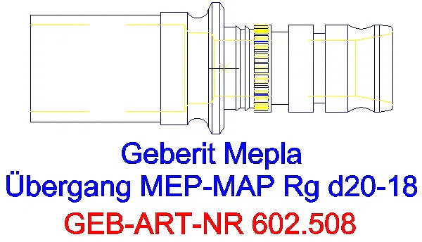 GE Mepla Übergang auf Mapress mit Einschubende Rg d20-18_602.508.00.5_A