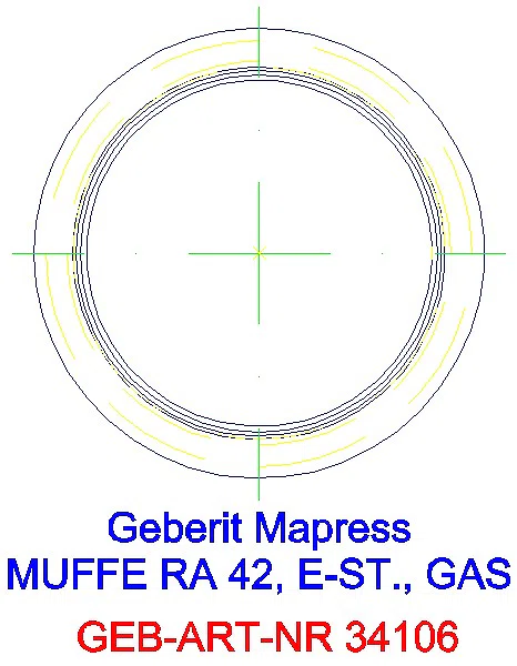 GE Mapress Edelstahl Muffe d42 (Gas)_34106_L
