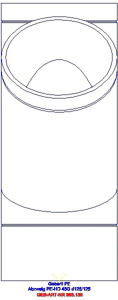 GE PE Abzweig 45Gr d125/125_368.139.16.1_L