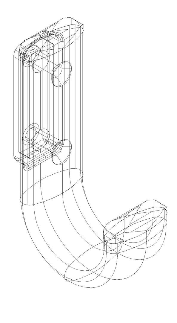 HEWI Garderobenhaken Ser 477, H:75mm aquablau