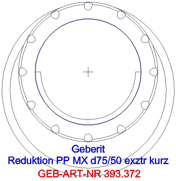 GE Silent-Pro Reduktion exzentrisch d75mm d1=50mm_393.372.14.1_G