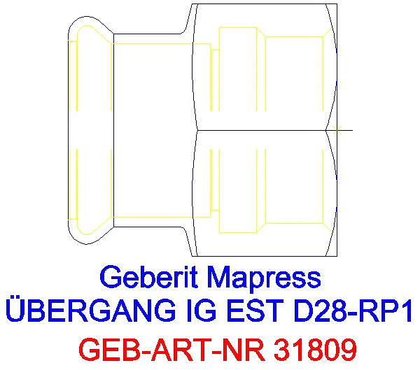 GE Mapress Edelstahl Übergang mit IG d28-Rp1_31809_A