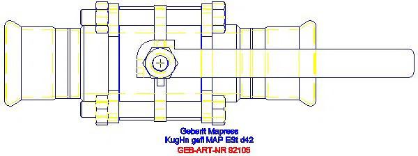 GE Mapress Kugelhahn NPW, mit Bet.-Hebel geflanscht d42_92105_G