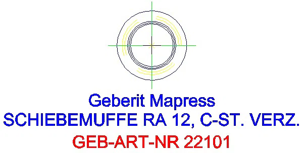 GE Mapress C-Stahl Schiebemuffe d12 verzinkt_22101_L