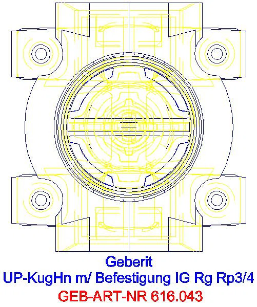 GE UP-Kugelhahn mit Befestigung Rp3/4"_616.043.00.1_A