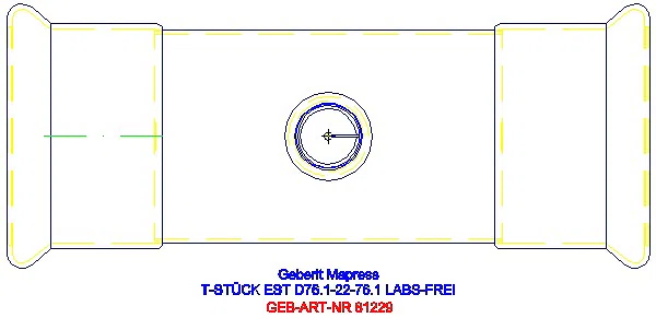 GE Mapress Edelstahl T-Stück reduziert (LABS-frei) d76,1-22-76,1_81229_G