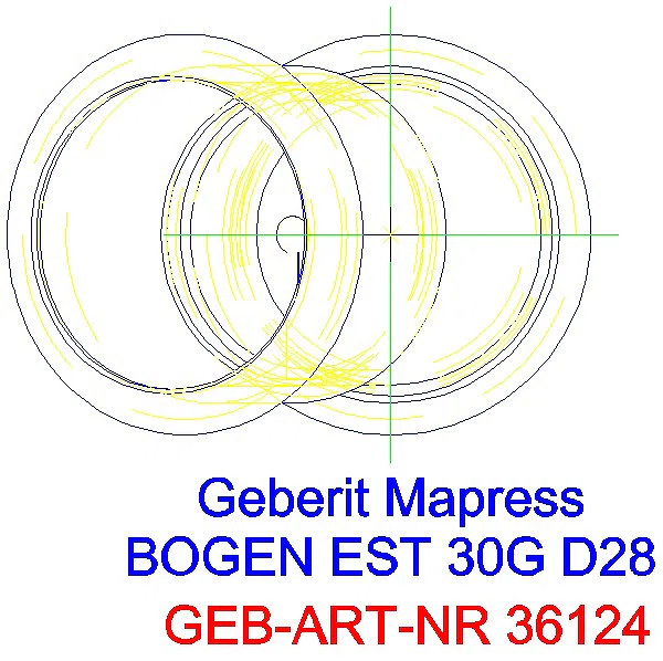GE Mapress Edelstahl Bogen 30Gr d28_36124_G