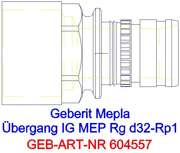GE Mepla Übergang mit IG Rg d32-Rp1_604.557.00.5_G