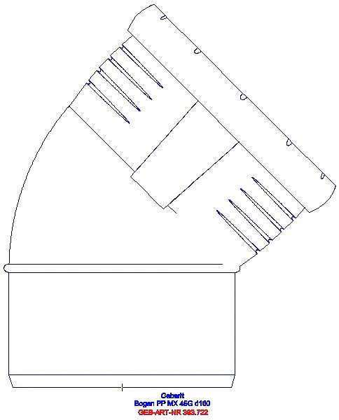 GE Silent-Pro Bogen 45Gr d160mm_393.722.14.1_L