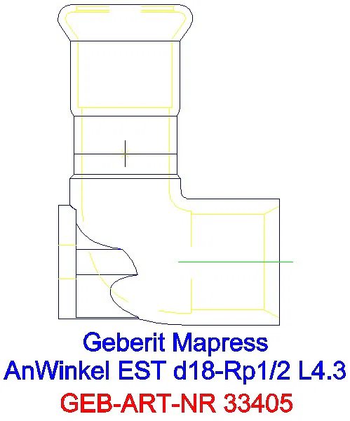 GE Mapress Edelstahl Anschlusswinkel 90Gr d18-Rp1/2_33405_L