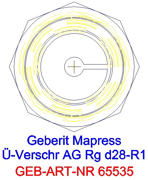 GE Mapress Kupfer Übergangsverschraubung mit AG Rg d28-R1_65535_L