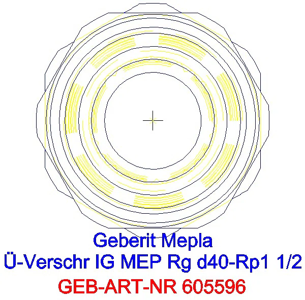 GE Mepla Übergangsverschraubung mit IG Rg d40-Rp1 1/2_605.596.00.5_L
