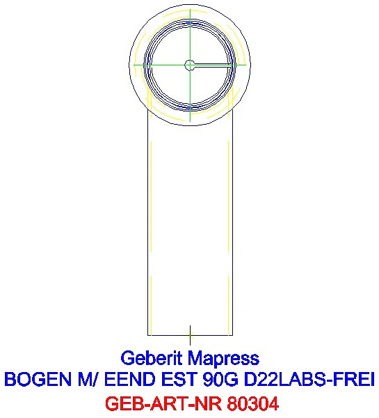 GE Mapress Edelstahl Bogen 90Gr d22 mit Einschubende (LABS-frei)_80304_L