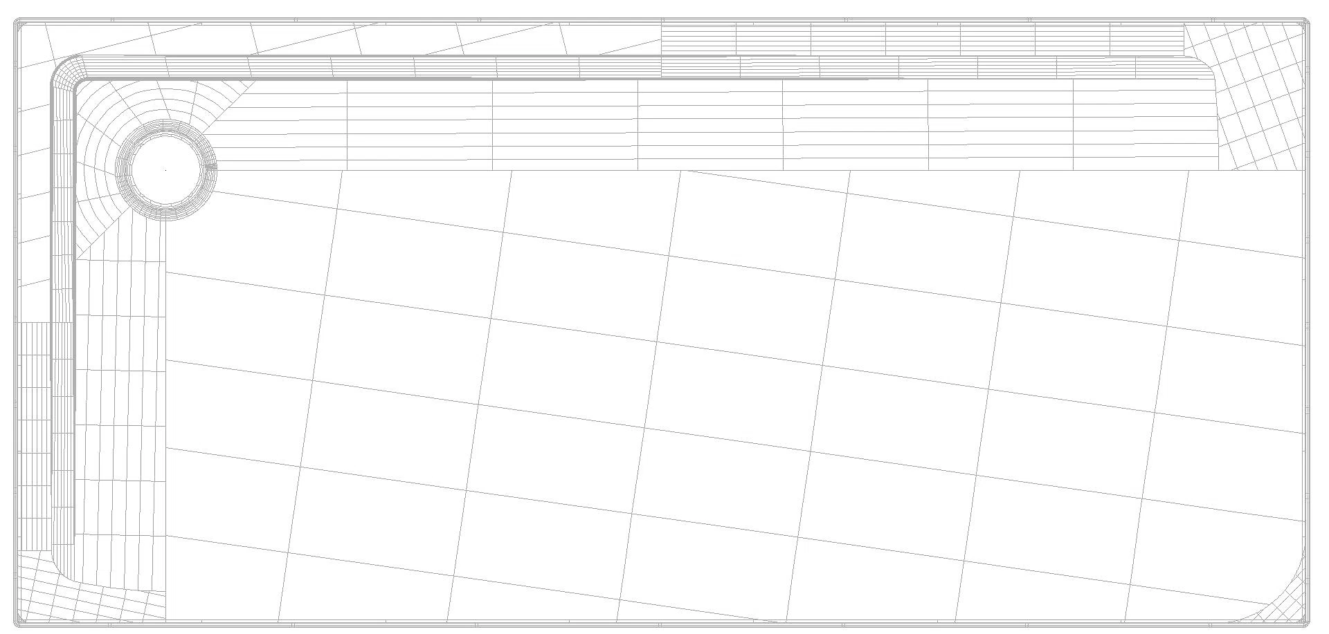 KALDEWEI SUPERPLAN MIT WANNENTRÄGER EXTRAFLACH Duschfläche, 1700x800x32 mm, Modell-Nr: 1846-5