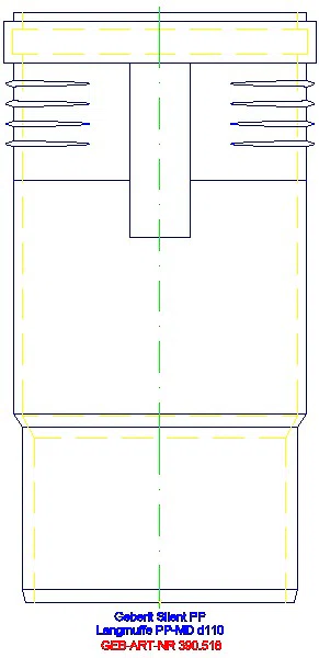 GE Silent-PP Langmuffe d110_390.518.14.1_A