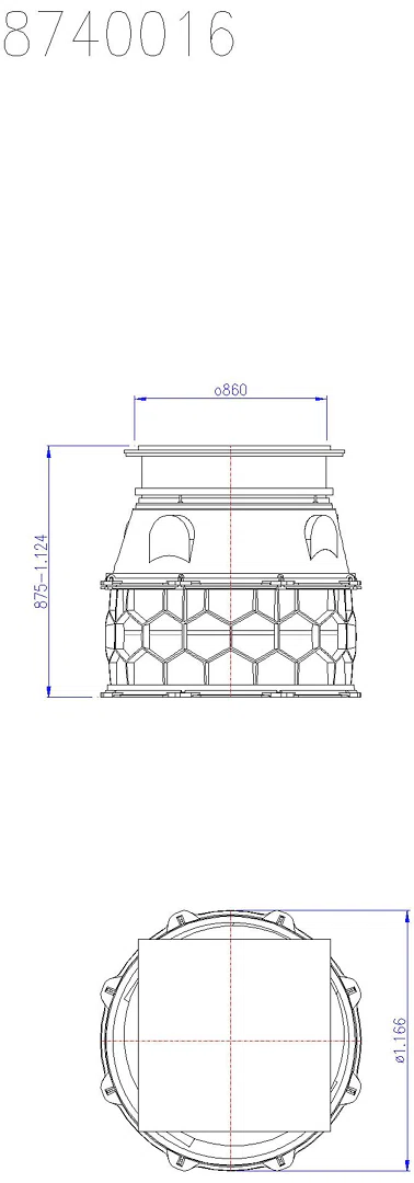 KESSEL-Schachtmodul, H:03,Zugang 800, Kl. A/L 15, ET 896-1145mm