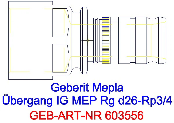GE Mepla Übergang mit IG Rg d26-Rp3/4_603.556.00.5_A