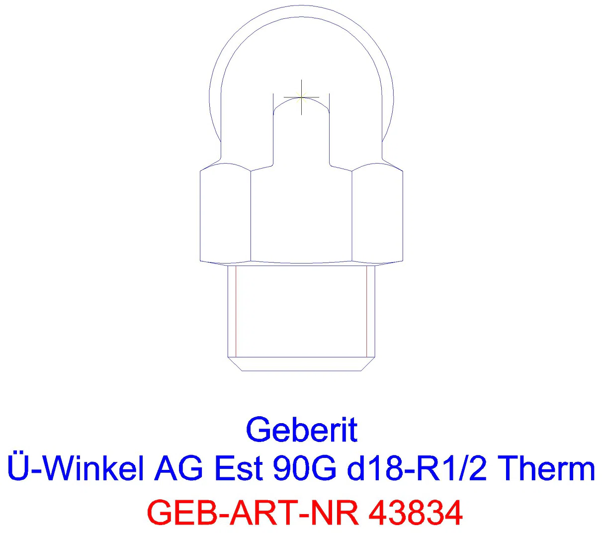 GE Mapress Therm Übergangswinkel 90Gr mit AG d15-R1/2_43834_g