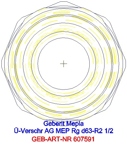 GE Mepla Übergangsverschraubung mit AG Rg d63-R2 1/2_607.591.00.5_L