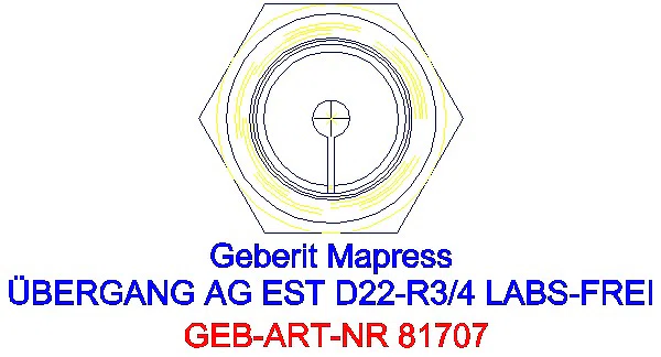GE Mapress Edelstahl Übergang mit AG (LABS-frei) d22-R3/4_81707_L