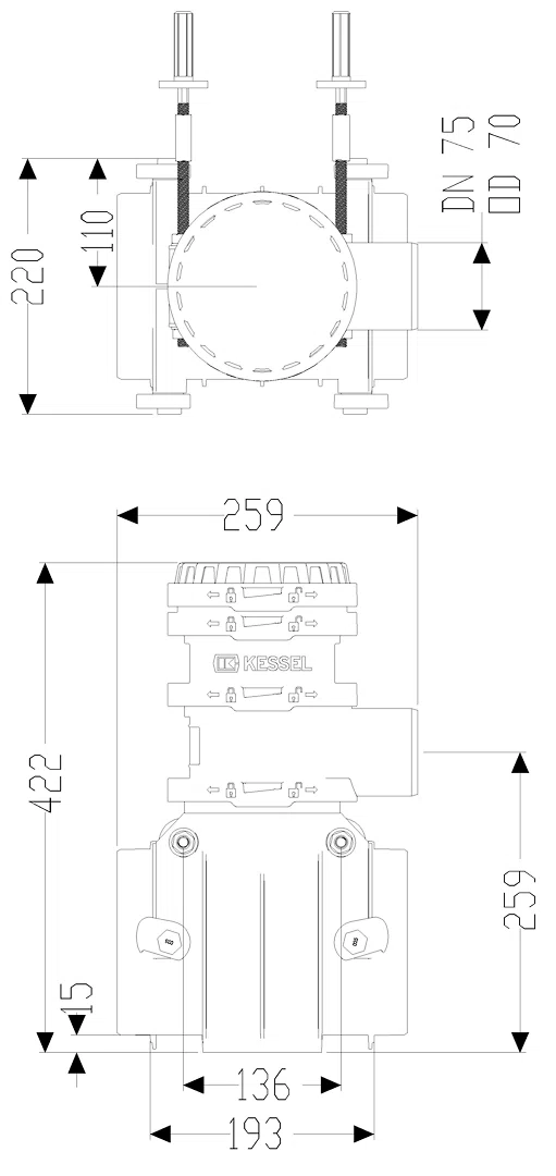 KESSEL-Lüftungsweiche CleverVent 23001_BM