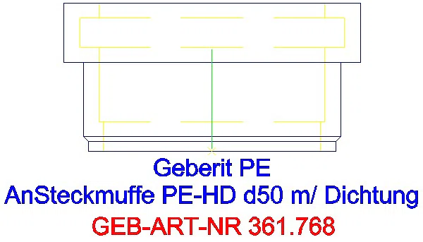 GE PE Anschlusssteckmuffe mit Rundschnurring d50/45_361.768.16.1_A