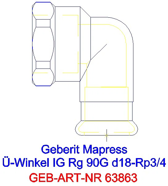 GE Mapress Kupfer Übergangswinkel 90Gr mit IG Rg d18-Rp3/4_63863_A