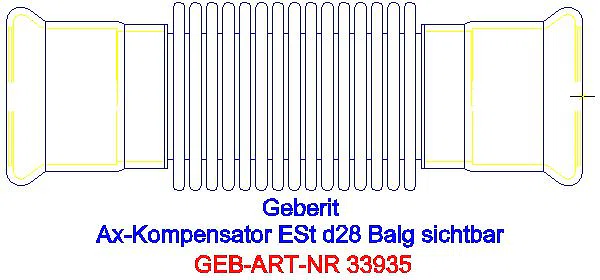 GE Mapress Edelstahl Axialkompensator mit Pressmuffen d28_33935_A