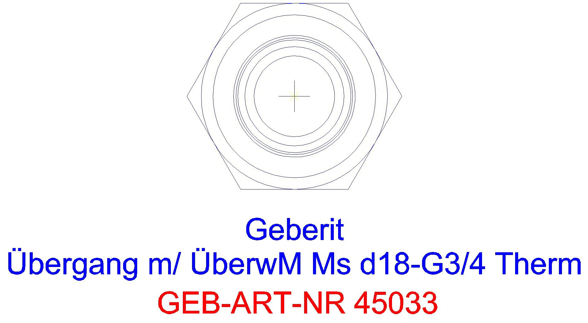 GE Mapress Therm Übergang mit Überwurfmutter d15-G3/4_45033_l
