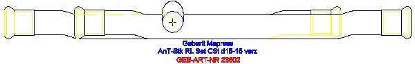 GE Mapress C-Stahl Anschluss-T-Stück-Set für Rücklauf d15-15_23602_G