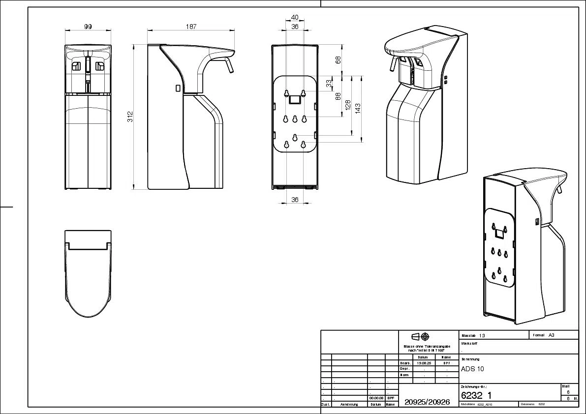 CWS Universalspender Non-Touch, Desinfektion