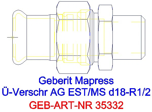 GE Mapress Edelstahl Übergangsverschr. mit AG d18-R1/2_35332_A